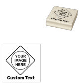 Aangepaste waarschuwing Diamond Sign Rubberstempel (Gestempeld)