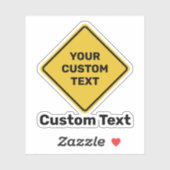 Aangepaste waarschuwing Diamond Sign Sticker (Vel)