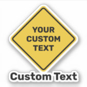 Aangepaste waarschuwing Diamond Sign Sticker (Voorkant)