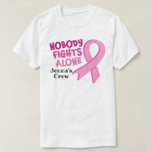 Aangepaste waarschuwing voor borstkanker met T-Shi T-shirt