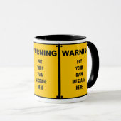 Aangepaste waarschuwingsbord mok (Voorkant rechts)