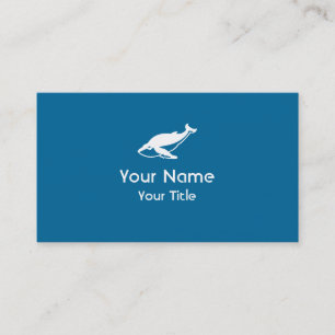 Aangepaste walvissymbool blauw visitekaartje