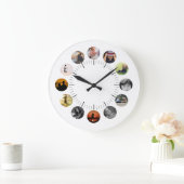Aangepaste wandklok met foto's grote klok (Huis)