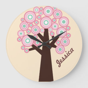 Aangepaste wandklok - Retrostructuurontwerp Grote Klok