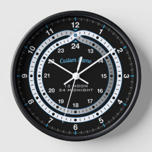 Aangepaste wandklok van 24 uur