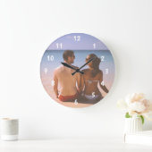 Aangepaste wandklok (voeg uw eigen foto en/of teks grote klok (Huis)