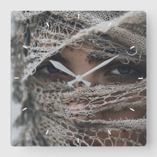 Aangepaste wandklok (voeg uw eigen foto en/of teks vierkante klok