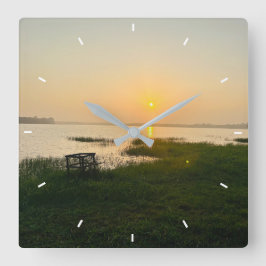 Aangepaste wandklok (voeg uw eigen foto en/of teks vierkante klok