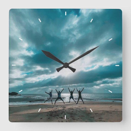 Aangepaste wandklok (voeg uw eigen foto en/of teks vierkante klok