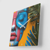 Aangepaste wandklok Voeg uw eigen fotocadeau voor Vierkante Klok (Hoek)