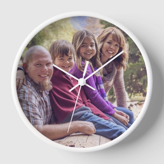 Aangepaste wandklok voor foto's (Voorkant)