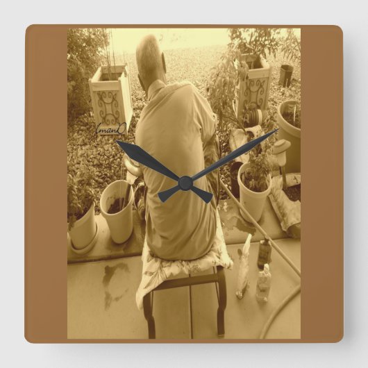 Aangepaste wandklok voor 'Mijn ruimte' Vierkante Klok (Voorkant)