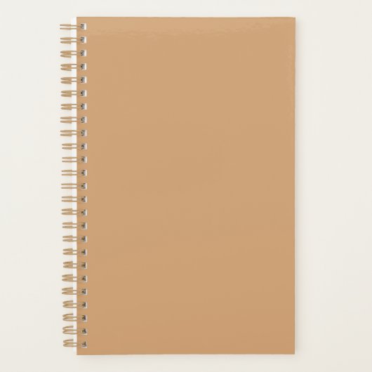 Aangepaste Warm Zand Weekly Planner (Voorkant)