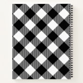 Aangepaste warme chocolademelk weer Buffalo Plaid Notitieboek (Achterkant)