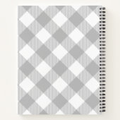 Aangepaste warme chocolademelk weer Buffalo Plaid Notitieboek (Achterkant)