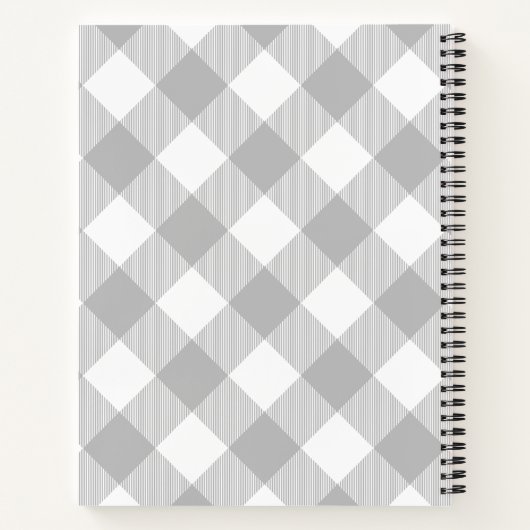 Aangepaste warme chocolademelk weer Buffalo Plaid Notitieboek (Achterkant)