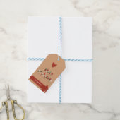 Aangepaste warme Kerstmis in ASL Cadeaulabel (Met Touw)