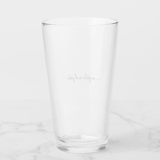 Aangepaste wasnamen bruiloft glas (Achterkant)