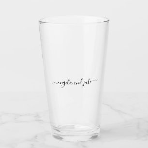 Aangepaste wasnamen bruiloft glas