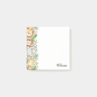 Aangepaste watercolor jungle dieren plakbriefjes post-it® notes