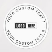 Aangepaste Waterdichte Bedrijfsstickers met Logo T Labels (Design 1)