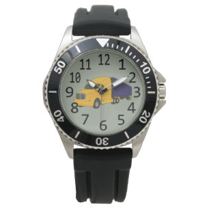 Aangepaste Wateren van Blue Yellow Truck Tractor T Horloge