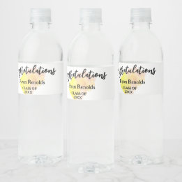 Aangepaste waterflesetiketten, Graduation Party Waterfles Etiket