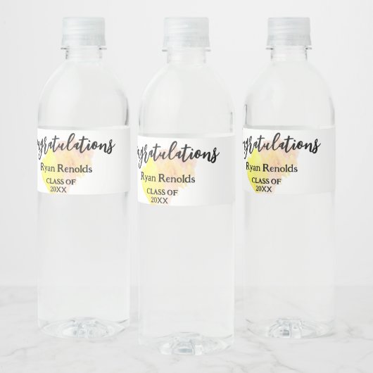 Aangepaste waterflesetiketten, Graduation Party Waterfles Etiket (Flessen)