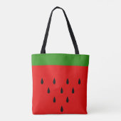 Aangepaste watermeloen Canvas tas met Jouw naam (Achterkant)