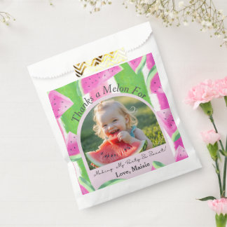 Aangepaste watermeloen foto favoriet zakken bedankzakje