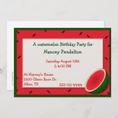 Aangepaste watermeloenuitnodiging kaart (Voorkant / Achterkant)