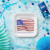 Aangepaste Waterverf Amerikaanse vlag Papieren Bordje (Feest)