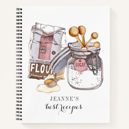 Aangepaste Waterverf Baker Koopt Tools Recipe Notitieboek (Voorkant)