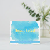 Aangepaste  waterverf bij Pasen Feestdagenkaart (Staand voorkant)