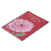 Aangepaste waterverf bloem - 2024 jaar tekst notitieboek (Linkerzijde)