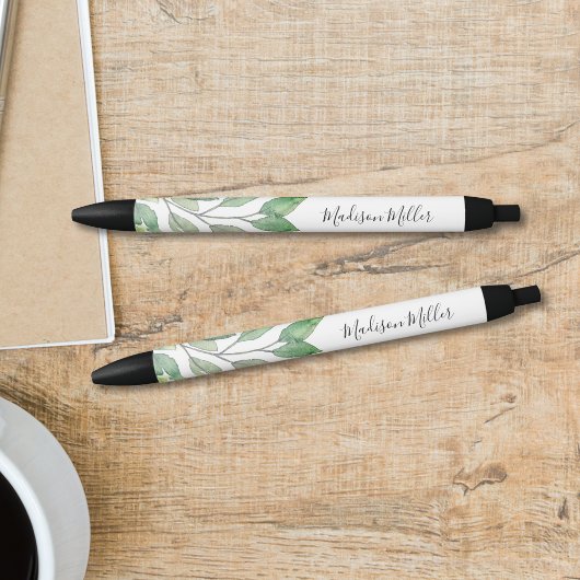 Aangepaste Waterverf botanisch Zwarte Inkt Pen