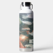 Aangepaste waterverf camo abstracte neutrale aarde waterfles (Voorkant)