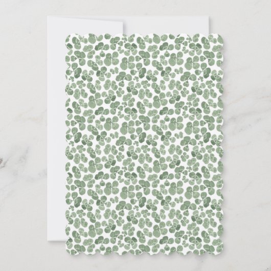 Aangepaste Waterverf Celtic Clover Shamroch Irish Kaart (Achterkant)