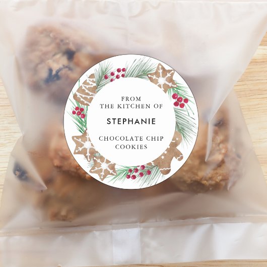Aangepaste Waterverf Cookie Baking Ronde Sticker