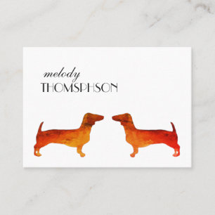 Aangepaste Waterverf Dachshund Visitekaartje