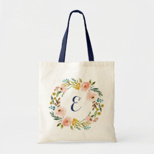 Aangepaste Waterverf Floral Canvas tas
