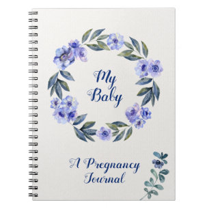 Aangepaste Waterverf Floral Pregnancy Journal Notitieboek