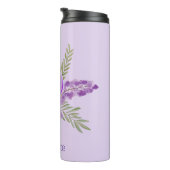 Aangepaste Waterverf Floral Violet Lavender Thermosbeker (Geroteerd rechts)