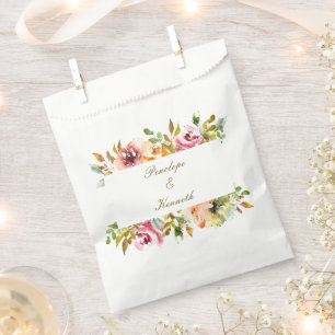 Aangepaste Waterverf Floral Wedding Bedankzakje