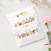 Aangepaste Waterverf Floral Wedding Bedankzakje (Gezegeld)