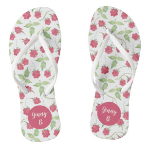 Aangepaste Waterverf frambozen Teenslippers