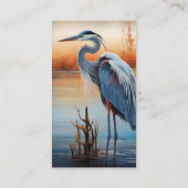 Aangepaste Waterverf - Groot blauw vogelbestand Visitekaartje (Achterkant)