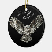 Aangepaste Waterverf Grote Grijze vogelgriep, Dier Keramisch Ornament (Links)