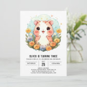 Aangepaste Waterverf Hamster Verjaardag Kaart (Staand voorkant)