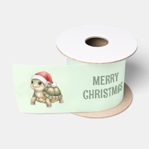 Aangepaste waterverf Kerstschildpad Sinterklaashoe Lint